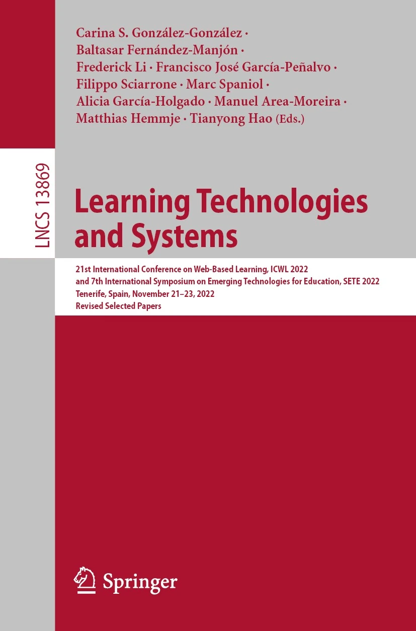 Book Cover: Learning Technologies and Systems - ICWL-SETE 2022
